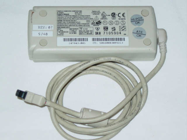 NEW Compaq 247843-001 Series 2912 PA-1440-1C 4-Prong AC Adapter 247844-001 18.85V 3.2A